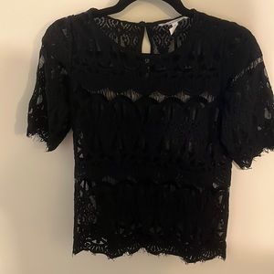 Lace bcbg generation black blouse size small, never worn!